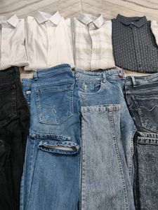 Classic Button-Up Shirts &amp; Denim Jeans 6 pic's Bun