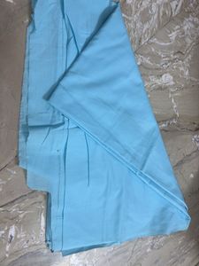 Unused Sky Blue Cotton Fabric