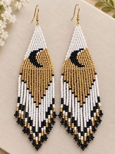 Boho Beaded Fringe Earrings