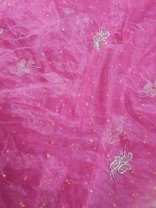 Pink Net Saree