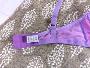 Purple Lace Trim Bra