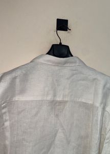 Men's White Linen Shirt 52 chest