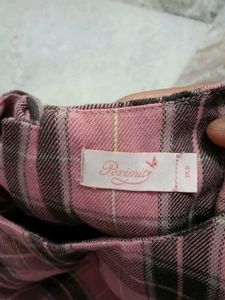 Plaid Sleeveless Pink Dress