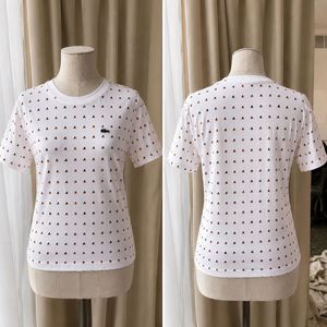 Lacoste White Triangle Print T-Shirt