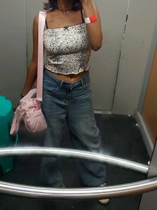 Animal Print Strappy Cami Top