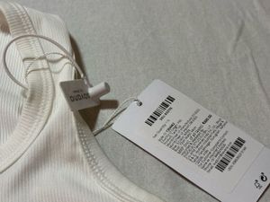 White Ribbed Crop Tank Top