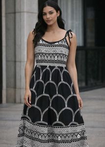 Elegant Black & White Dress