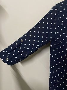 Navy Blue Polka Dot Tunic