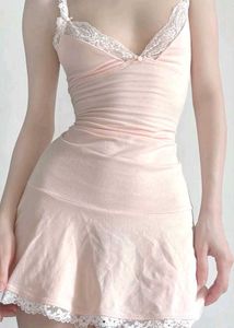 y2k peach dress