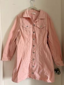 Light Pink Denim Shirt Dress