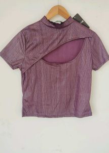Purple Cutout Crop Top 💜