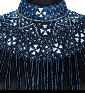 Brand new Embellished Blue Ethnic cape