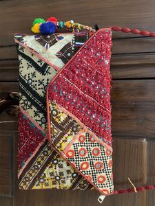 Embroidered Patchwork Clutch Bag