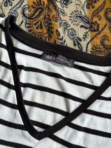 Classic Striped V-Neck Top