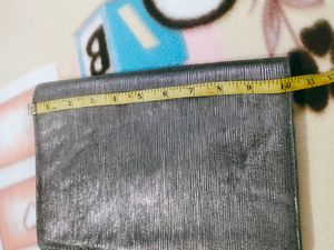 Silver Woven Clutch