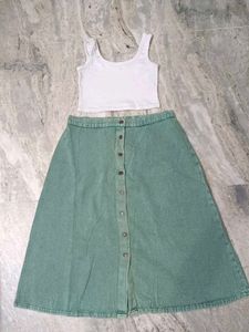 Maxi Skirt with Crop Top