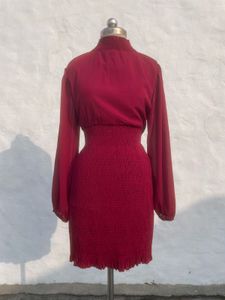 Chic Smocked Long Sleeve Dress