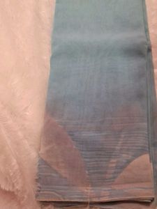 Elegant Blue Saree without blouse