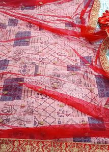 Red Embellished Bridal Lehenga Choli Set