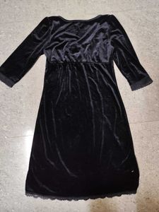 Elegant Lolita Black Velvet Dress