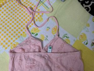 Newme Self Pattern Halter Neck Top