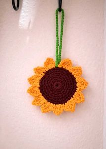 Sunflower Crochet Bag Charm🧶🌻