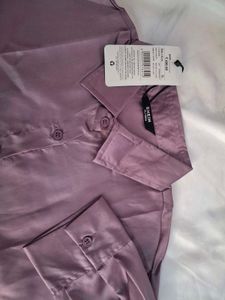 Shein Satin Button-Up Shirt