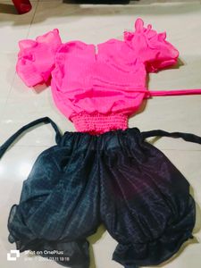 Top &amp; Skirt Pink And Black