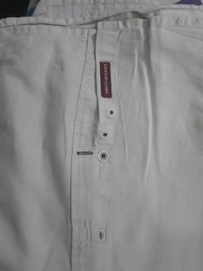 Men's Beige Short Sleeve Button-Up Shirt