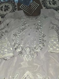 Elegant Grey Embroidered Kurta Set