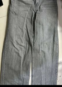 Grey Wide Leg Jeans