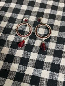 Elegant Red Drop Earrings