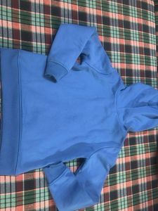 Crop Blue Hoodie