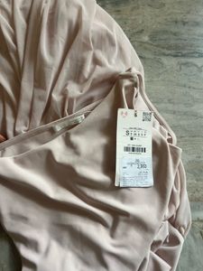 zara dull pink dress