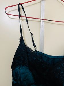 Women Green Silk Top
