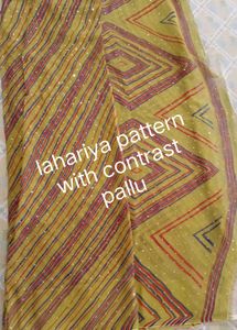Vibrant Striped Saree with Sequins