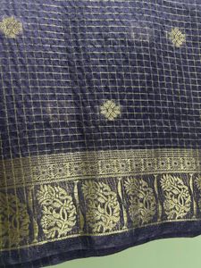 Elegant Purple &amp; Gold Saree