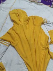 Yellow &amp; White Hoodie