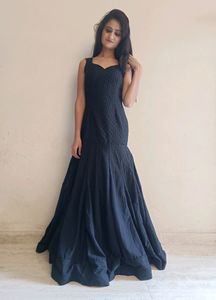 Fish Cut Black Gown