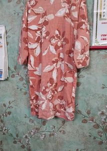 Floral Print Button-Up Kurta