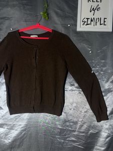 H&amp;M Classic Brown Button-Up Cardigan