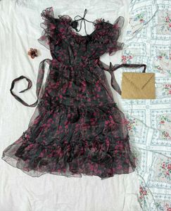 Gothic Black y2k Fairycore Vintage Dress🧺🎃🗝️