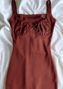 Chic Rusty Red Mini Dress