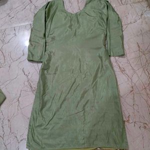 Green Floral Kurta Set