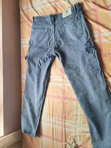 Blue Wash Cargo Jeans