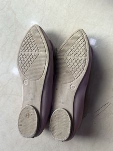 Cute Pink Ballet Flats with Bow Accent