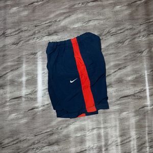 Nike Navy & Red Striped Shorts