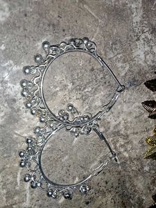 Leaf Dangle Hoop Earrings