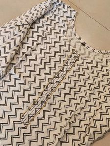 BLACK AND WHITE Printed Kurta