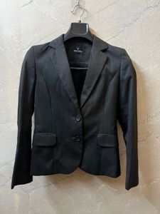 Allen Solly Women's Black Striped Blazer